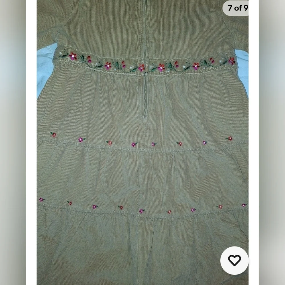 GAP Brown Kids Dress with Floral Details🩷💜BABY DRESS ORIGINAL GAP 🩷🩵‎